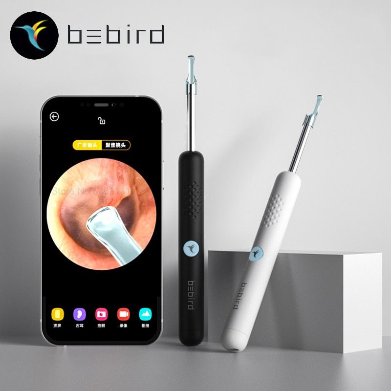 Original Bebird R1 Smart Visual Ear Sticks Endoscope 300W High Precision Earpick Mini Camera Otoscope Health Care Ear Cleaner