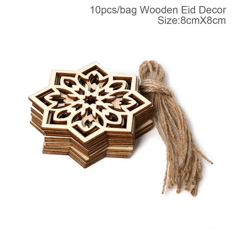 Fengrise Wooden EID Mubarak Decor 2022 Happy Ramadan Decor for Home Islamic Muslim Party Supplies Ramadan Kareem Eid Al Adha