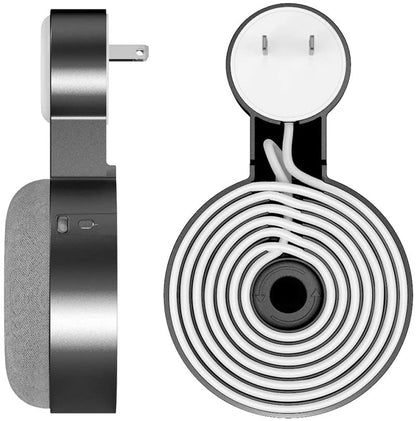 Outlet Wall Mount Holder for Google Home Mini (1st Gen) Google Nest Mini (2st Gen) Cord Management for Google Mini Smart Speaker