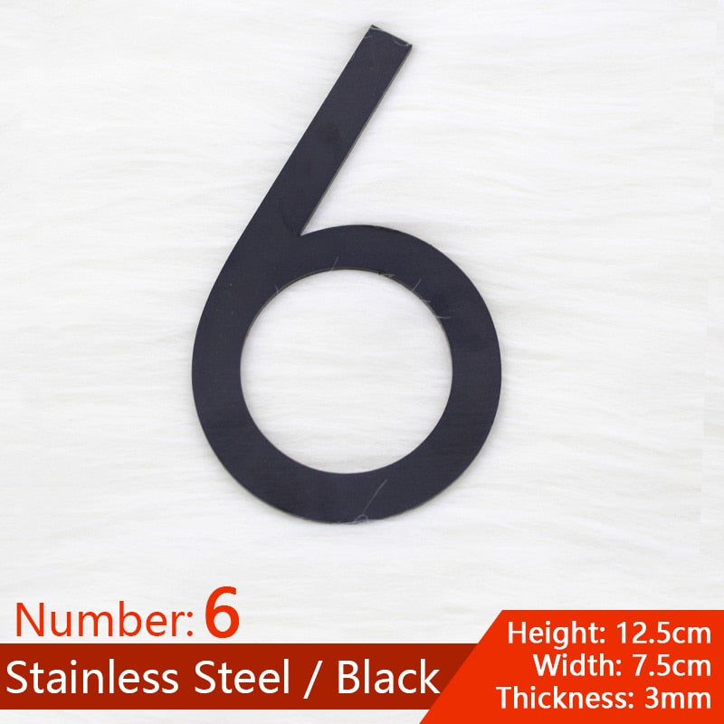 Stainless Steel House Number, Stickers Numbers of Apartments Door.