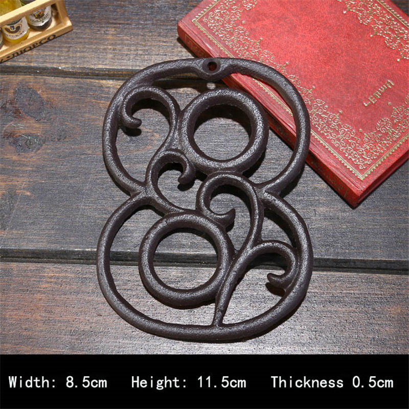 Industrial Cast Iron House Number American Style Door Numbers Address Customized Number For Home Restaurant Wall Living Room