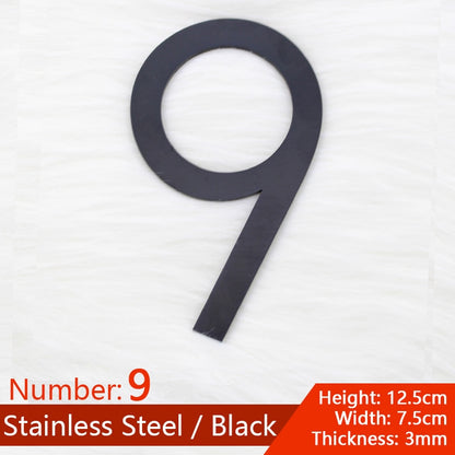 Stainless Steel House Number, Stickers Numbers of Apartments Door.