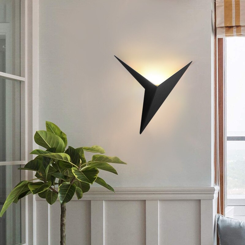 Led Wall Lamps Modern Minimalist Triangle Shape Nordic Style Indoor Stairs Lamps Living Room Lights Simple Lighting 3W AC85-265V