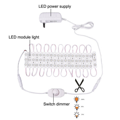 LED Makeup Mirror Lights US EU Plug White Mirror Headlights Bulb Makeup Light String For Home Decoration Wall Lamp Drop Shipping