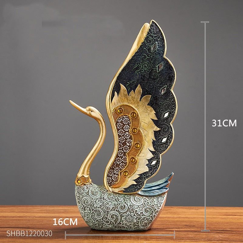 Resin Couple Swan Statue - Home at First Site