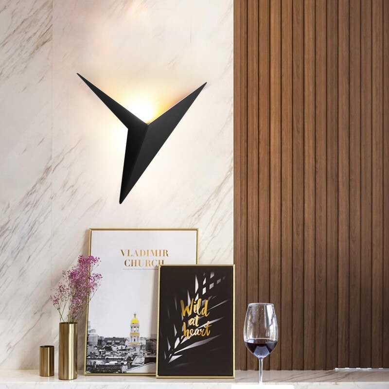 Led Wall Lamps Modern Minimalist Triangle Shape Nordic Style Indoor Stairs Lamps Living Room Lights Simple Lighting 3W AC85-265V