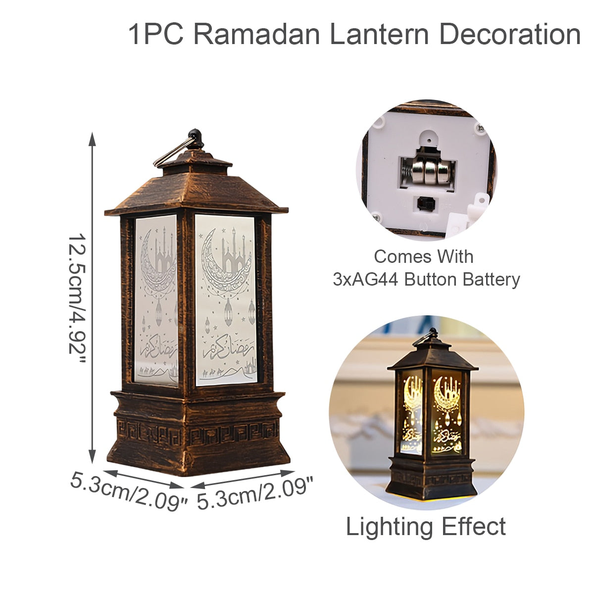 Eid Mubarak Decor LED Light Ornament Eid Kareem Ramadan Decor for Home Eid Al Adha Ramadan Mubarak Islamic Muslim Party Decor