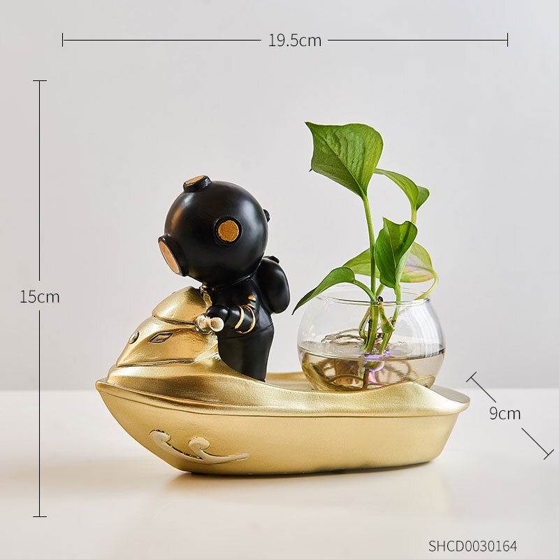 Astronaut Resin Decoration Plant Vase, Home Decor.