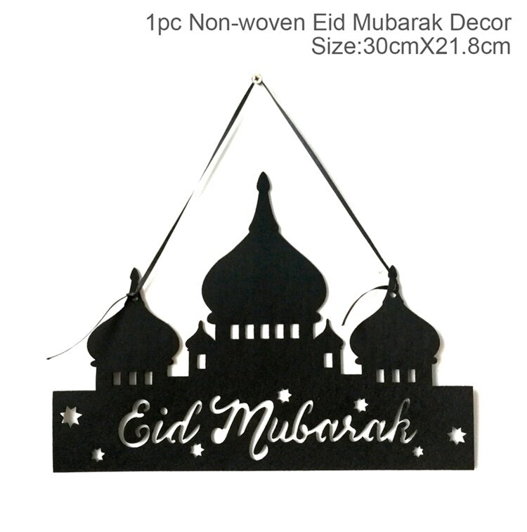 Fengrise Wooden EID Mubarak Decor 2022 Happy Ramadan Decor for Home Islamic Muslim Party Supplies Ramadan Kareem Eid Al Adha