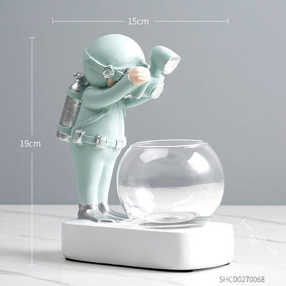 Astronaut Resin Decoration Plant Vase, Home Decor.