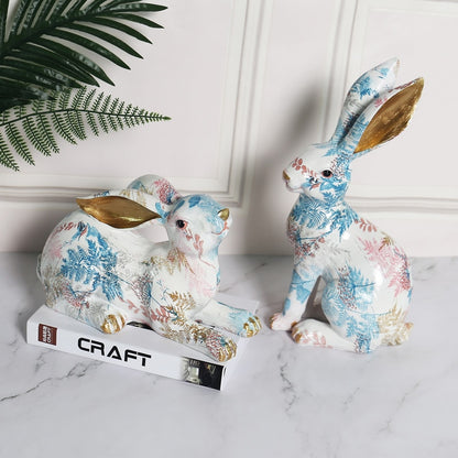 Fairy Garden Rabbit Figurines, Easter Decoration For Kids Room.