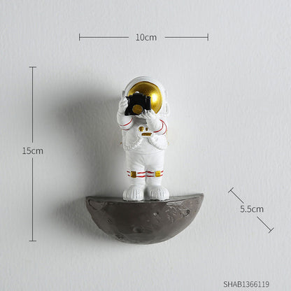 Nordic Wall Decoration Frame Astronaut Resin Figure Wall Shelves Decorative Decorations for Living Room Hanging Wall Shelf Gifts