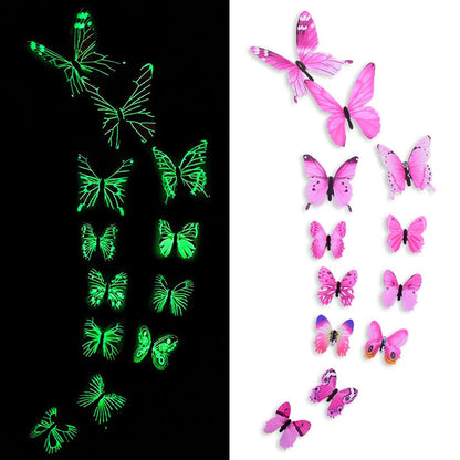 Luminous Butterfly Wall Sticker for Kids Bedroom, Living Room Wallpaper Decoration