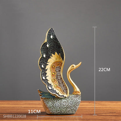 Resin Couple Swan Statue - Home at First Site