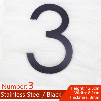 Stainless Steel House Number, Stickers Numbers of Apartments Door.