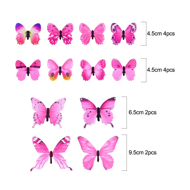 Luminous Butterfly Wall Sticker for Kids Bedroom, Living Room Wallpaper Decoration