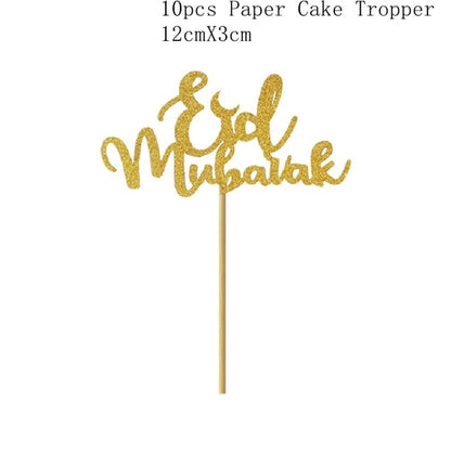 EID Mubarak Banner Balloon Wooden Pendant Ramadan Decoration Islam Muslim Party Decor Eid Al Adha Ramadan And Eid Ramadan Kareem