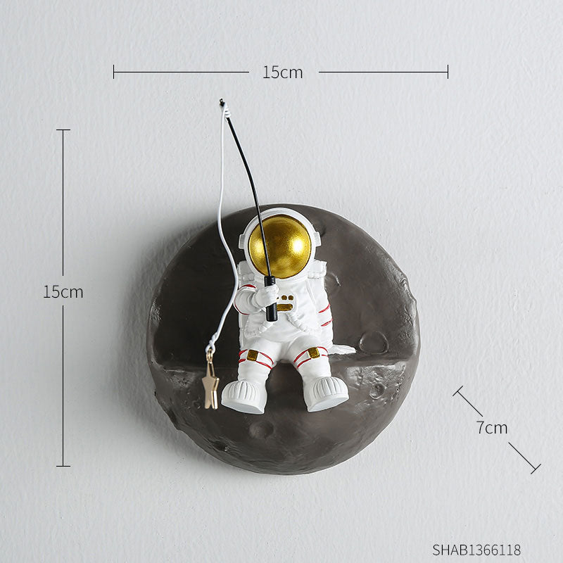 Nordic Wall Decoration Frame Astronaut Resin Figure Wall Shelves Decorative Decorations for Living Room Hanging Wall Shelf Gifts