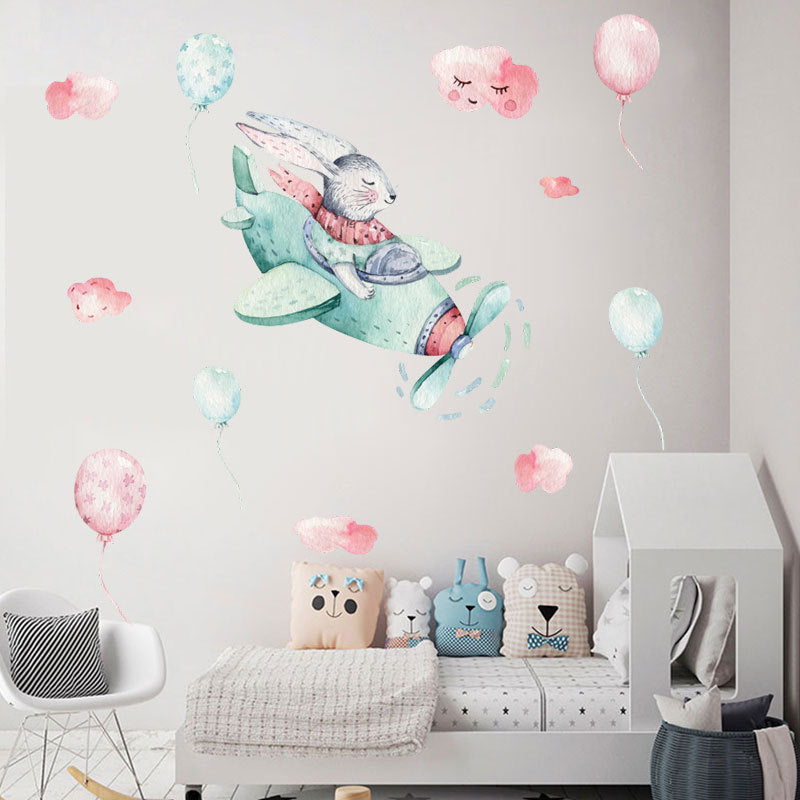 Hot air balloon Wall Sticker for Kids rooms Decor Vinyl Wall Decals Children Bedroom Decoration Stickers Art Murals Home Decor