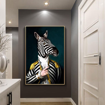 Abstract Animal Zebra Portrait Art - Home at First Site