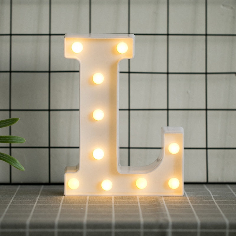 Luminous LED Letter Lights, Birthday Party Decorations.