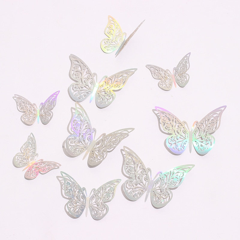 3D Wall Stickers, Hollow Butterfly Wall Stickers for Kids Rooms, Room Decoration