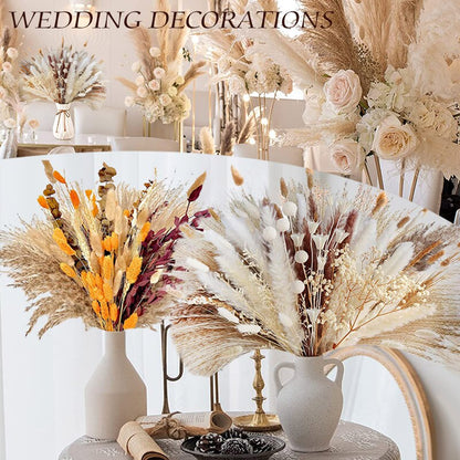 Natural Dried Pampas Grass Bouquet Boho Home Nordic Decor.