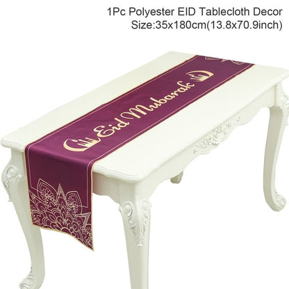 Islamic Tablecloth, Eid Decoration For Home, Muslim Party Supplies.