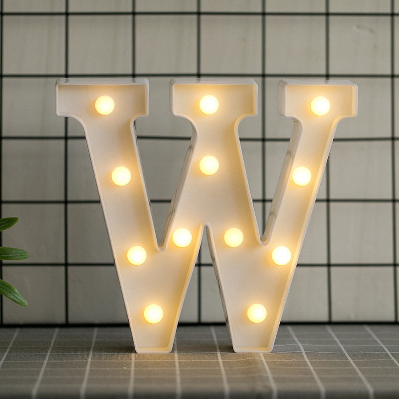 Luminous LED Letter Lights, Birthday Party Decorations.