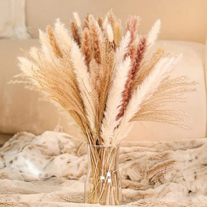 Natural Dried Pampas Grass Bouquet, Nordic Home Decor