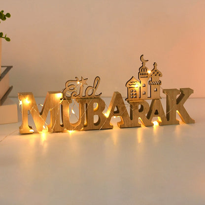 Eid Mubarak Wooden Ornament Ramadan Decorations For Home Islamic Muslim Party Supplies Eid Al Adha Favor Ramadan Kareem Gifts