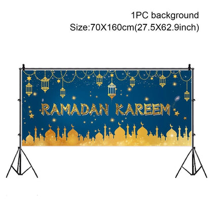 Eid Mubarak Background 2023 Kareem Ramadan Decoration for Home Islamic Muslim Party Supplies Ramadan Mubarak Decor Eid Al Adha