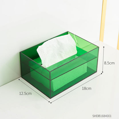 Modern Acrylic Tissue Box Transparent Fashion Napkin Holder Home Decoration Living Room Desk Decor Accessories Decorative Box