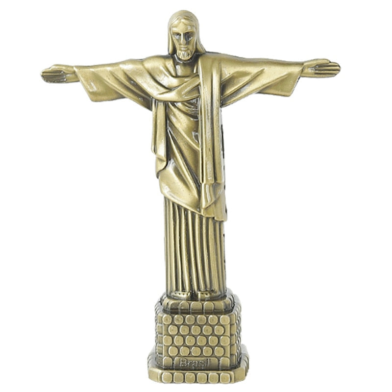 ERMAKOVA Metal World Famous Building Architecture Model Statue Landmark Tourist Souvenir Home Office Decoration