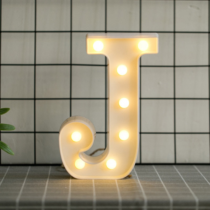 Luminous LED Letter Lights, Birthday Party Decorations.