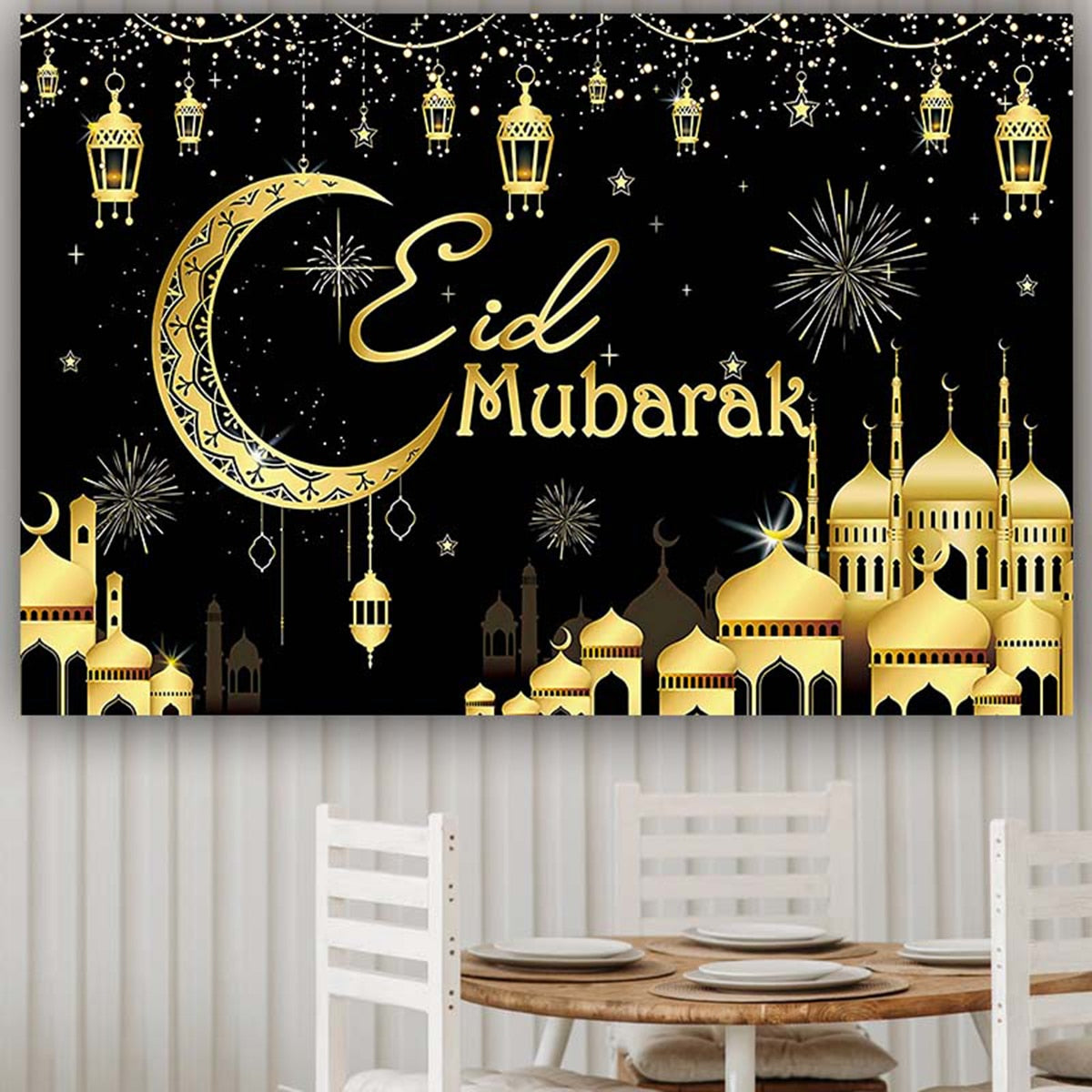 Eid Background Eid Mubarak Ramadan Kareem Backdrop Islam Muslim Party Supplies 2023 Ramadan Decoration For Home Eid Al-fitr Gift