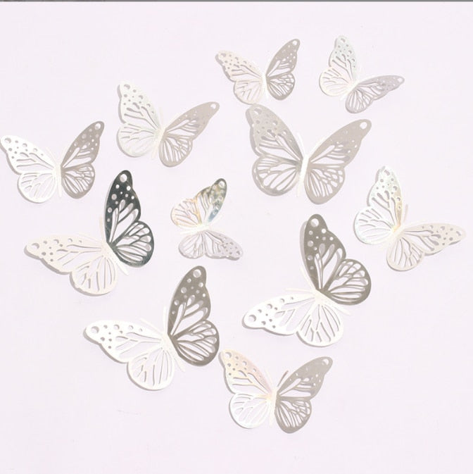 3D Wall Stickers, Hollow Butterfly Wall Stickers for Kids Rooms, Room Decoration