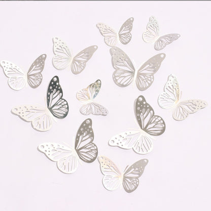 3D Wall Stickers, Hollow Butterfly Wall Stickers for Kids Rooms, Room Decoration