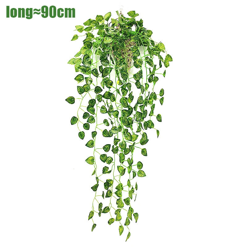 Artificial Plant Persian Fern Leaves, Wall Hanging Balcony Decoration