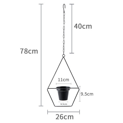 New Nordic Metal Hanging Flower Pot Basket Plant Hanging Planter Garden Pot Vase Home Balcony Decoration Vase Holder Cachepot