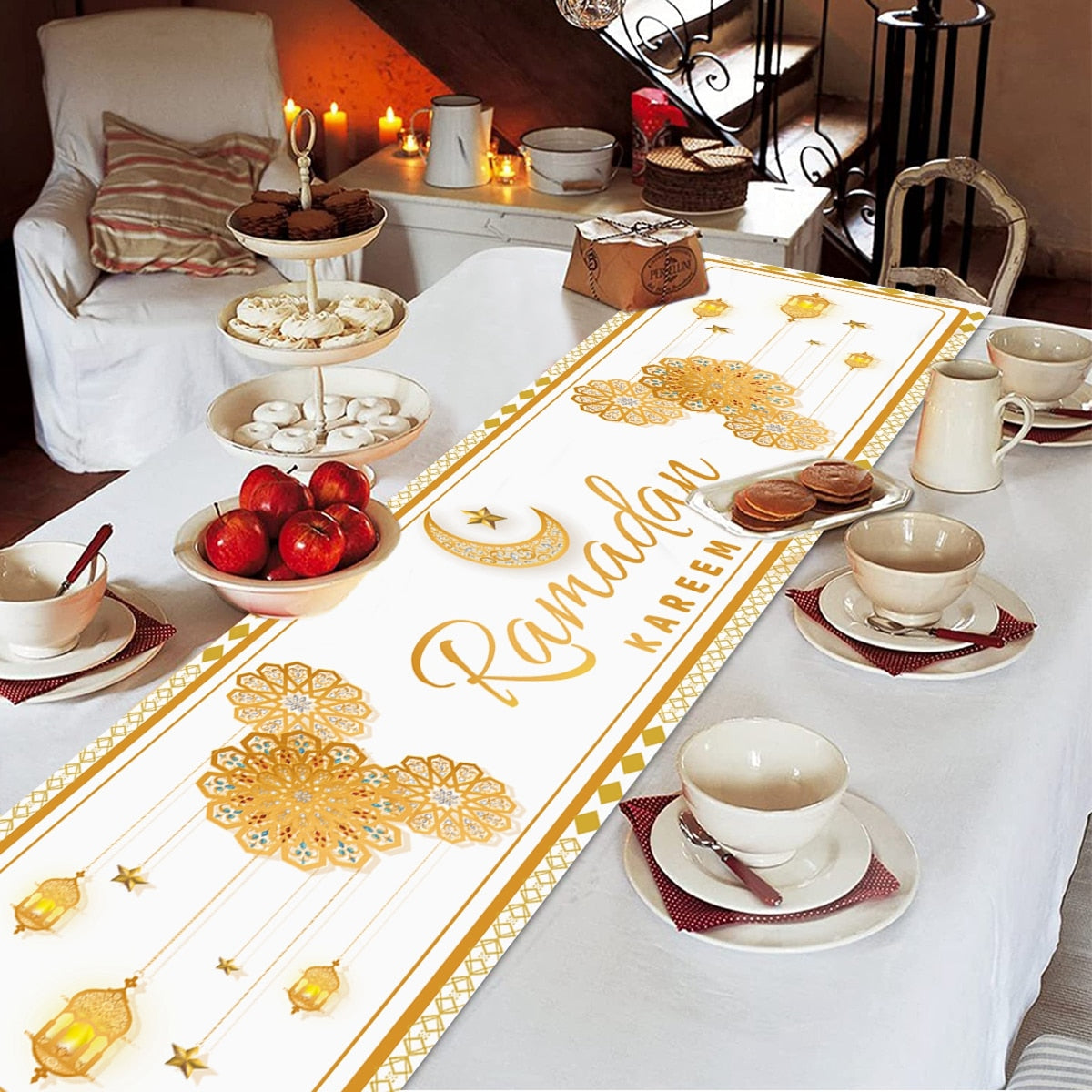 Islamic Tablecloth, Eid Decoration For Home, Muslim Party Supplies.