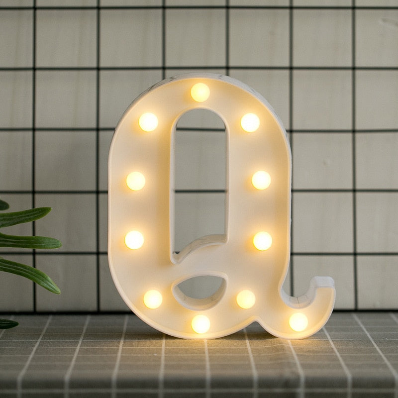 Luminous LED Letter Lights, Birthday Party Decorations.