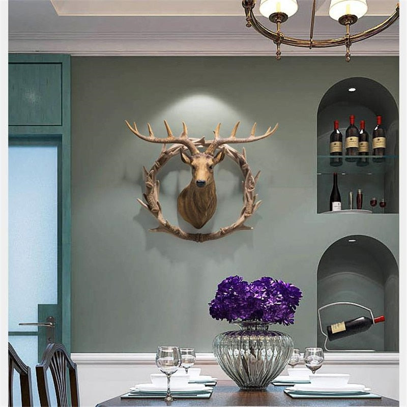 Lucky Deer Head Wall Hanging Decoration - Home at First Site