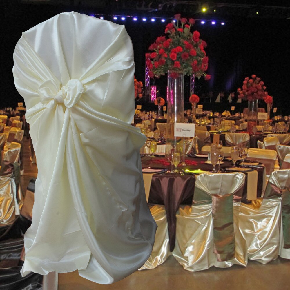 Satin Chair Covers, Wedding Party Decoration.