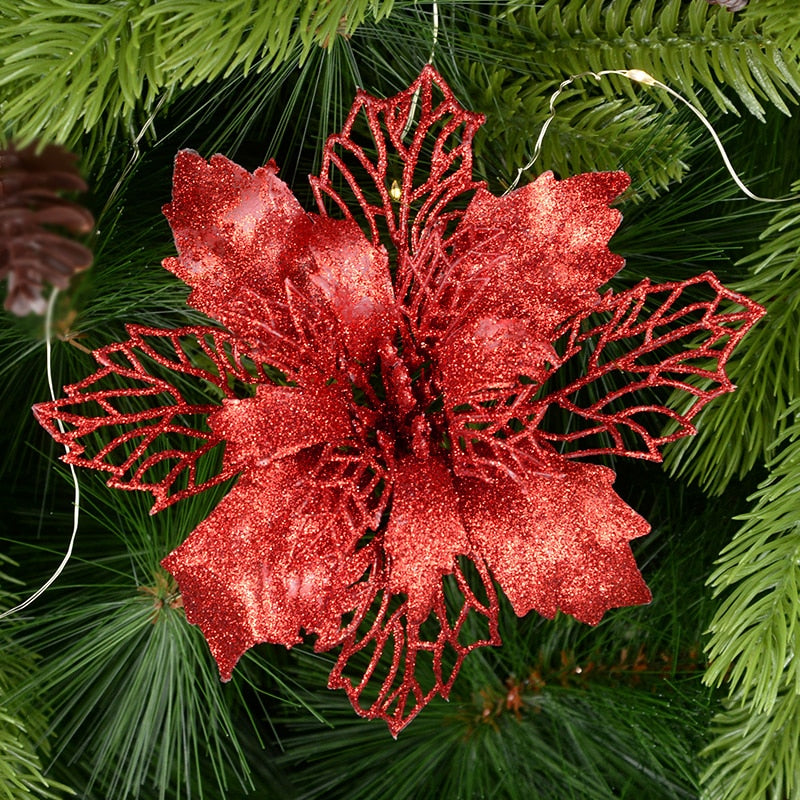 Artifical Christmas Flowers, Christmas Tree Decorations for Home.