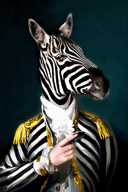 Abstract Animal Zebra Portrait Art - Home at First Site