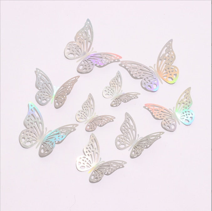 3D Wall Stickers, Hollow Butterfly Wall Stickers for Kids Rooms, Room Decoration