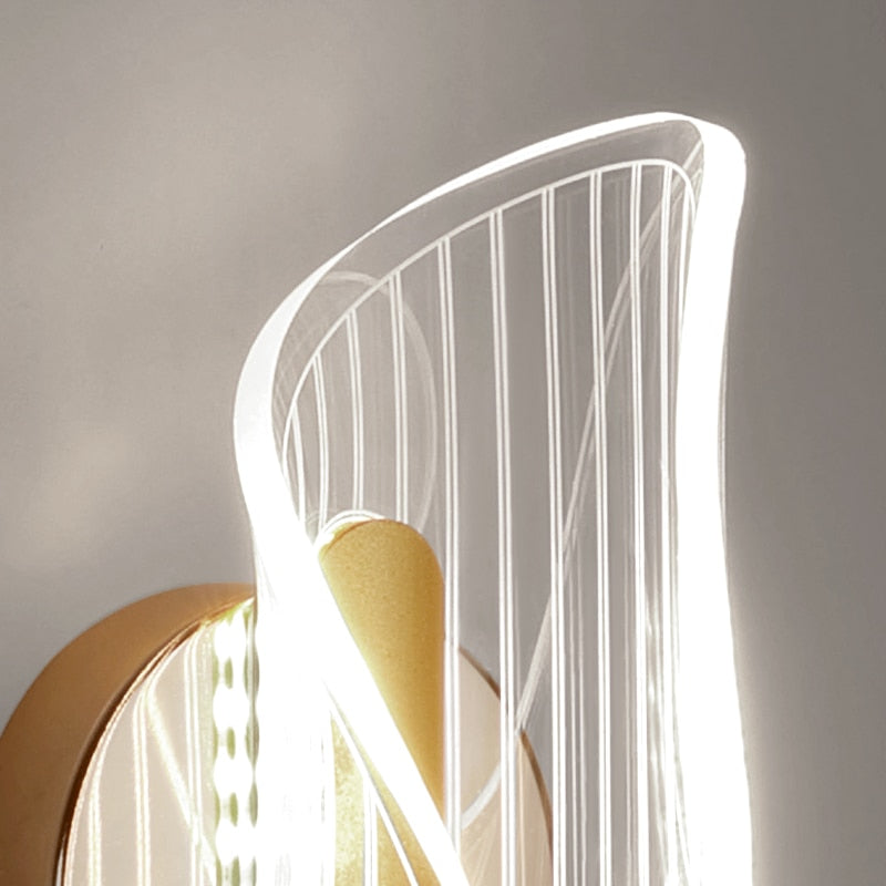 LED Wall Lighting, Modern Spiral Led Acrylic Wall Lamp Indoor Wall Light.