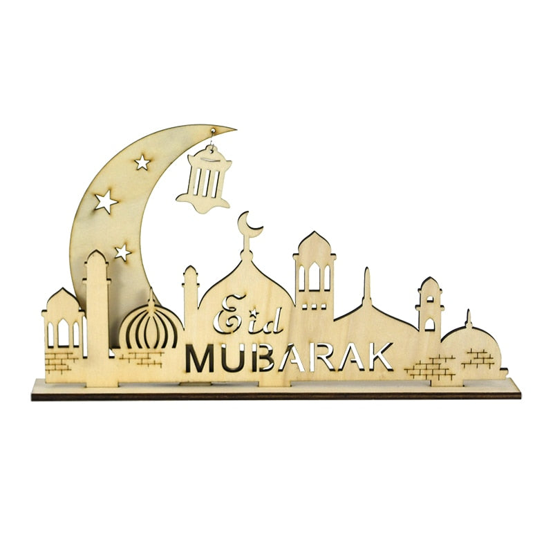 Eid Mubarak Wooden Ornament Ramadan Decorations For Home Islamic Muslim Party Supplies Eid Al Adha Favor Ramadan Kareem Gifts