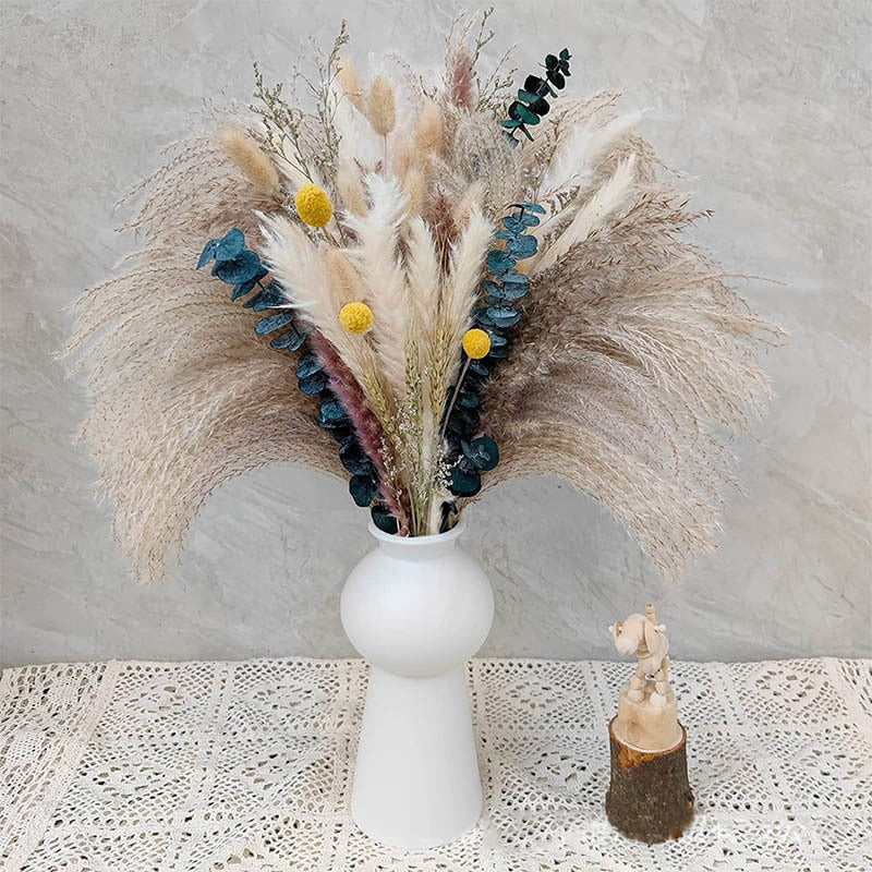 Natural Dried Pampas Grass Bouquet, Nordic Home Decor